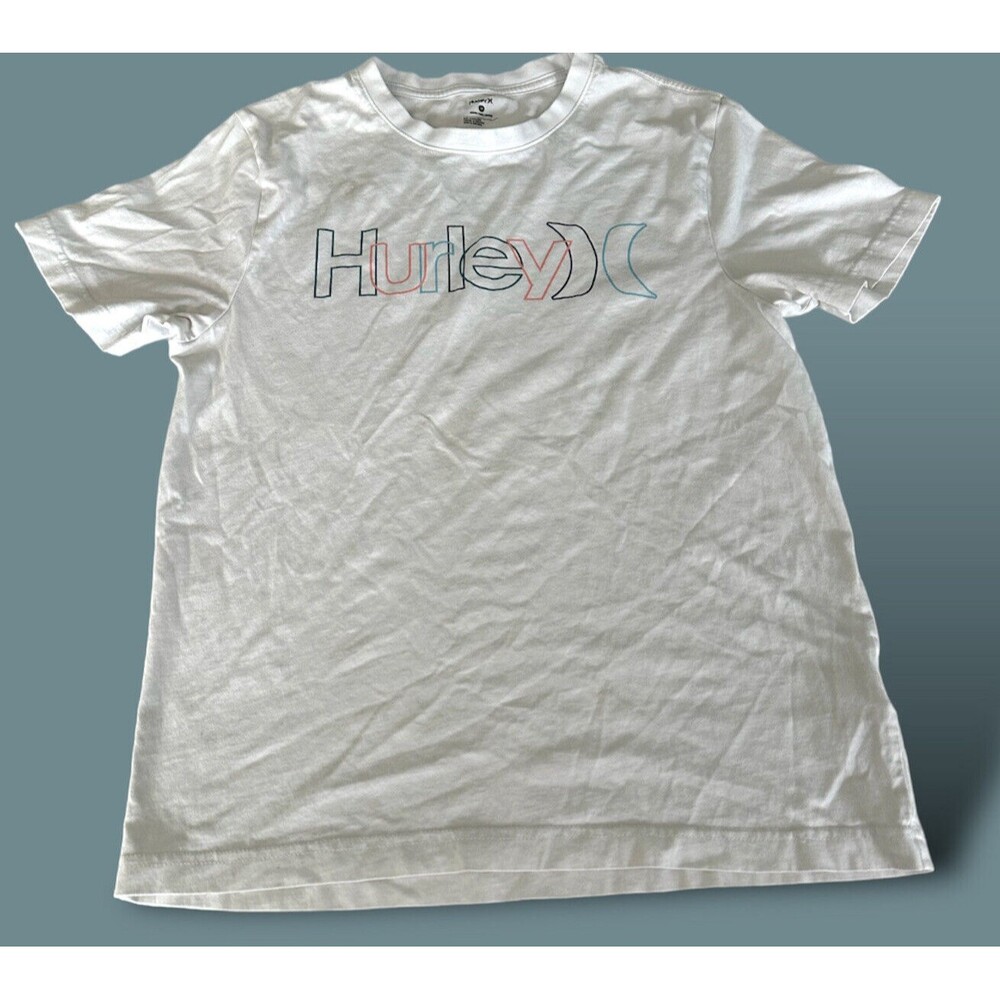 Hurley Womens T-shirt White Medium Logo Spell Out Surfing Skateboarding Graphic